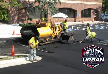 commercial parking lot pavement