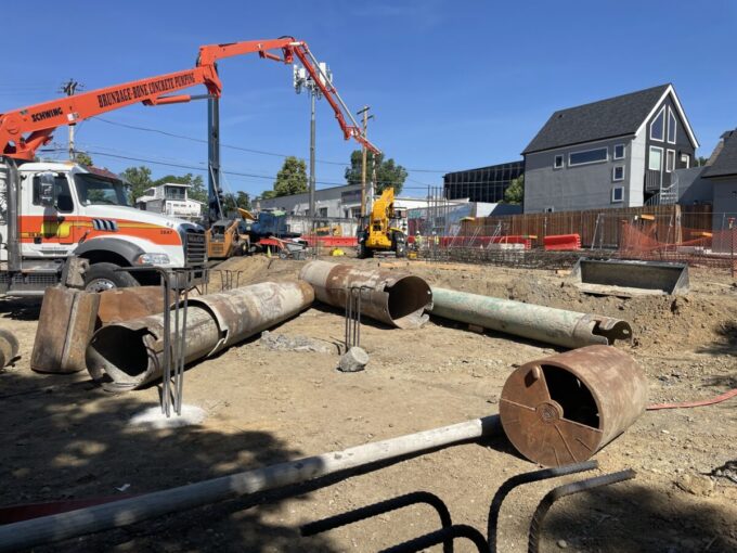 Step Two is the Deep-Drilling and Pier Installation.